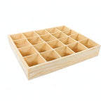 Ciieeo Wooden Drawer Organizer Box 13.38X10.62X1.96In Multi-Compartment Storage Divider for Socks Underwear Keys Home Closet Organization