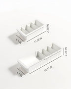 Deep Drawer Organizer Office, Expandable Storage Trays with Adjustable Dividers, 18.11” White Plastic Storage Tray for Office Supplies, Kitchen,Bathroom,Junk & Tool Drawers, Makeup - 2 Pack