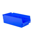 Hudson Exchange 12 x 6 x 4" Plastic Nesting Storage 12” Shelf Bin Container - 15 lb Capacity, Blue - color: Blue, size: 1 Pack