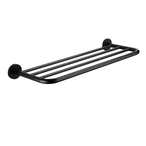 Hotel Towel Racks for Bathroom Wall Mounted, 30 Inch Towel Shelf for Bathroom, 2-Tier Bathroom Towel Rack, Black - color: Black, size: 30Inches 2PCS