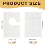 uxcell Clothes Dividers 16 Pack Blank Clothing Rack Size Sorting Reusable Large Wardrobe Rectangular Clothing Closet Dividers White