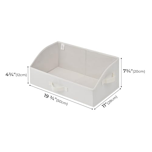 GRANNY SAYS Shelf Storage Baskets, Clothes Storage Bin, Organizer and Storage Bins, Trapezoid Storage Boxes, Clothing Bins for Changing Table Closet Shelves, Pearl White, Jumbo, 3-Pack - color: Pearl White, size: 19¾"L x 11"W x 7¾"H