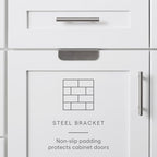 YouCopia DoorStash Garbage Bag Dispenser, Hanging Kitchen Cabinet Door Trash Bag Organizer with Removable Lid for Storage, Speckled White - size: Garbage Bag Dispenser