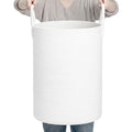 CLHMILY&Z Laundry Hamper Round Storage Rope Basket (White, 60L) - color: White, size: 60L