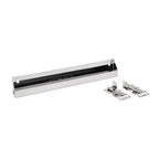 Rev-A-Shelf Tip-Out Sink Front Tray and Organizer with Hinges for 21 1/4" W Sink Base Cabinet Opening, Stainless Steel, 6541-19-52 - size: 19" x 1.7" x 19"