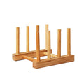 Kunovo Bamboo Dish Rack,Pot lid/Plate/Cutting Board Organizer for Kitchen cabinets,Bottle Drying Holder - color: 3g