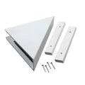 Palisade Vinyl Waterproof Corner Shower Shelf in Dusty Pearl - color: Dusty Pearl