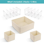 5 Pack Drawer Organizer Clothes, Foldable Baby Organizers and Storage & Dresser Organizer for Bedroom Closet– Nursery Drawer Dividers for Underwear, Socks, Baby Shoes, Bras, Belts, Ties