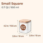 ComSaf 0.7 Qt Glass Food Storage Jars Set of 9, Clear Glass Storage Containers with Lids, Pantry Organization Jar, Spice, Blooming Tea, Oat, Coffee and Sugar Container, Small Canister Set for Kitchen - size: 0.7Qt*9