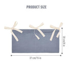 Cinaci 2pcs Cotton Pram Stroller Caddy Baby Crib Hanging Organizers Storage Pockets Nappy Diaper Bags Bedside Pockets for Milk Bottle/Soothing Toys/Wipes (Gray+Purple Set) - color: Gray+Purple Set