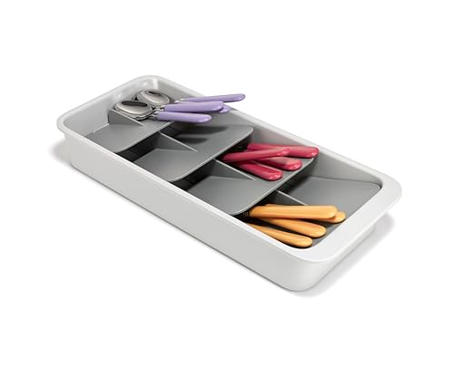 Joseph Joseph DrawerStore Large Tiered Flatware Cutlery Kitchen Drawer Organizer, Holds 48 Pieces, Disassembles for Easy Cleaning, Recycled Plastic - size: Large, style: Flatware Organizer