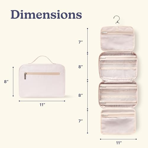 VANDEL Waterproof Hanging Toiletry Bag [TSA-Approved] Hanging Makeup Organizer Bag, Cosmetic Travel Bags for Women, Makeup Case Toiletries Organizer Hygiene Bathroom Shower Caddy - White Leopard - color: White Leopard