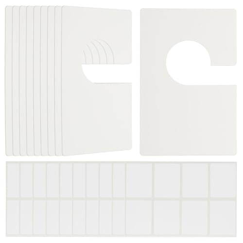 uxcell Clothes Dividers 16 Pack Blank Clothing Rack Size Sorting Reusable Large Wardrobe Rectangular Clothing Closet Dividers White