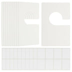 uxcell Clothes Dividers 16 Pack Blank Clothing Rack Size Sorting Reusable Large Wardrobe Rectangular Clothing Closet Dividers White
