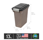 IRIS USA Dog Food Storage Container, Airtight Lid, Up to 13 Pounds Pet Food Storage, Versatile Pet Food Bin, Treats, BPA Free, Smoke - color: Smoke