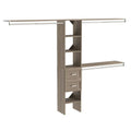 ClosetMaid SuiteSymphony Closet Organizer with Shelves and 2 Drawers, 16-Inch-Natural Gray - color: Natural Gray, style: Closet Organizer w/Shelves, 2-Drawers