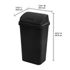 Sterilite Wastebasket SWINGTOP BLK 13GA 10899004