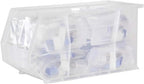 Akro-Mils 30265 AkroBins Plastic Storage Bins, Space-Saving Stackable Bins for Garage, Pantry, Craft Organization, 18-" x 8.25-" x 9-", Clear, 6-Pack - color: Clear