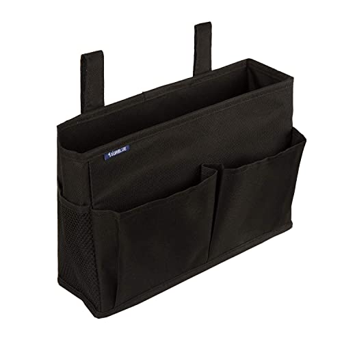 Surblue Caddy Hanging Organizer Bedside Storage Bag for Bunk and Hospital Beds, Black, Small - color: Black, size: Small