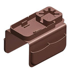 Silicone Sofa Armrest Tray Featuring Drink Holder and Side Pockets for Remote Phone and Snacks Storage Sofa Arm Tray Arm Organizers - color: brown