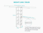 Ulif M1 Closet Storage Organizer System, 6 Tiers Heavy Duty Metal Garment Rack with 3 Expandable Hanger Rods, Wall Mounted Space Saver Suits from 5.4-8.7 ft. Width, 71.2”H x 14”D, 700LBS, White - color: White