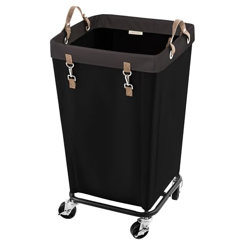 StorageWorks 110L Laundry Basket with Wheels, Large Rolling Hampers for Clothing Organizer, Dirty Clothes Basket for Hotel, Home, Closet, Dorm, Black - color: Black, size: 110L