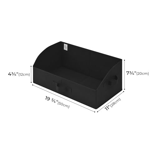 GRANNY SAYS Closet Organizer Bins, Trapezoid Storage Bin, Storage Baskets for Shelves, Collapsible Clothes Organizers and Storage, Fabric Bins for Organization, Black, 3-Pack - color: Black, size: 19¾"L x 11"W x 7¾"H