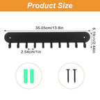 4 Pack Key Holder Wall Mount, Metal Key Chain Organizer with 10 Hooks, Heavy Duty Iron Keys Rack for Living Room, Kitchen, Garage, Office, Hallway (Black)