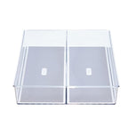 Glad Drawer Organizer Bin, 15x9 - Divided Clear Plastic Storage Tray for Junk Drawers, Kitchen Utensils, Bathroom Vanity, and Organizing Pantry - BPA Free, Food Safe, Non Slip - size: 15x9 (2-Compartment)