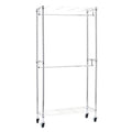 Amazon Basics Adjustable Clothes Rack for Handing, Double Hanging Rod Garment Rolling Closet Clothing Organizer, Chrome, 36'' x 14'' x 72'' - color: Chrome