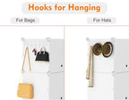 HOMIDEC Shoe Rack, 4 Tier Shoe Storage Cabinet 16 Pairs Plastic Shoe Organizer for Closet Hallway Bedroom Entryway - color: White, style: 2 by 4