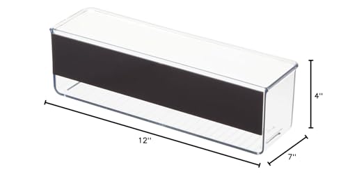 iDesign Magnetic Medium Clear Plastic Organizer Bins for Laundry Room Storage - size: Medium, style: Pack of 1