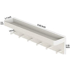MKO Key Holder for Wall, Mail Organizer and Key Rack Wall Mount with Tray & 6 Hooks for Hallway (White) - color: White 1pcs