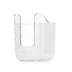 Wall Mounted Tissue Box Holder, Clear Plastic Storage Organizer for Bathroom Kitchen Toilet, No Drill Installation