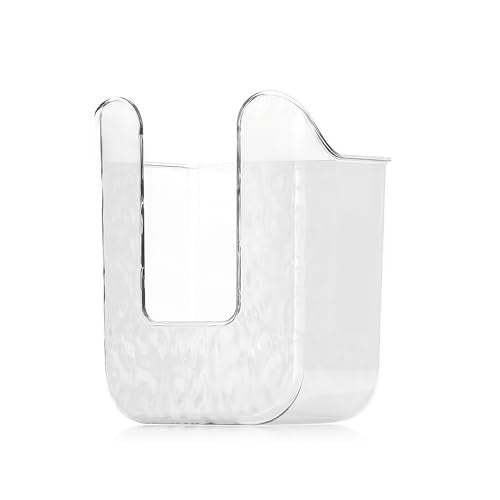 Wall Mounted Tissue Box Holder, Clear Plastic Storage Organizer for Bathroom Kitchen Toilet, No Drill Installation