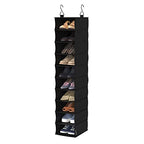 ClosetMaid 20502 10-Shelf Fabric Hanging Closet Organizer for Shoes, Hats, Handbags, Clothes with Charcoal Black Finish - size: 10-Shelf Hanging Shoe Organizer