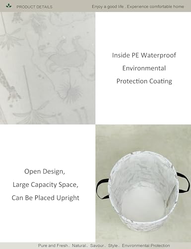 Round Waterproof Laundry Basket,Foldable Storage Basket,Laundry Hampers with Handle,Gift Basket,Suitable for Children's Room and Toy Storage (Animals) - color: Round Animals