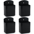 4 Pcs Remote Control Holder Wall Mount, TV Controller Holder, Self Adhesive Remote Holder, Wall Pen Holder Storage Accessories for Home Office School (Black) - color: Black&4Pcs
