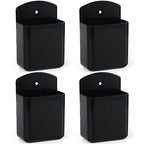 4 Pcs Remote Control Holder Wall Mount, TV Controller Holder, Self Adhesive Remote Holder, Wall Pen Holder Storage Accessories for Home Office School (Black) - color: Black&4Pcs