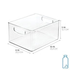 iDesign Stackable Storage Bin with Handles - Organize Pantry, Fridge, or Freezer, Clear, Made in USA - style: Pack of 1