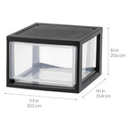 IRIS USA 14.5 Qt. Plastic Drawer Storage Organizer Stacking Drawers, 6-Pack, Stackable Unit with Sliding Drawer for Clothes Bedroom Kitchen Under Sink Pantry Craft Room Bathroom Dorm Office, Black - size: 14 Qt - 6 Pack