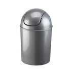 Umbra 1.25 Gallon Mini Waste Can with Removable Swing-Top Lid - Small Garbage Bin for Kitchen, Bathroom, Bedroom, Office - Compact Trash Can Fit Under Tables & Counters - Silver - color: Silver