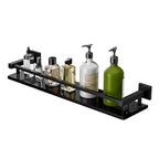 Alise Bathroom Shelves,Matte Black Glass Shelf for Bathroom, Modern Floating Shelves,20 inch - color: Matte Black, size: 20 Inch