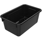 Storex Small Cubby Bin, 7.8 x 12.2 x 5.1 Inches, Black, 5-Pack (62466E05C) - color: Black, style: Bin Only