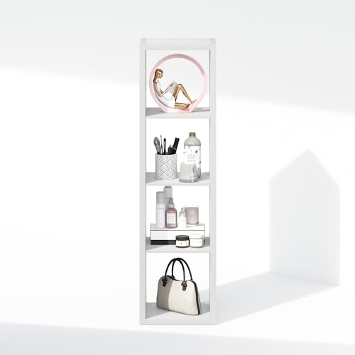 Furinno Cubic Closet Organizers and Storage, 4-Cube Closet Organizer, Vertical Open Shelf Closet Storage, Extra Thick Frame for Wardrobe, Bedroom, Living Room, White - color: White, size: Vertical 4-Cube