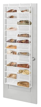 Whitmor Over The Door Shoe Shelves - 26 Sections - White