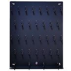 PROSPACE P0004 Acrylic Key Hooks Upgrade Thick Buckle 14 3/4ʺW x 18 3/4ʺL Wall-Mounted Key Hanging Board with 30 Hooks for Garage, Car Dealer, Office, Hotel, Real Estate (Matte Black with Pallet)