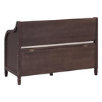 Knocbel Rustic Entry Storage Bench with Hidden Compartments and Removable Cushion, Wooden Entryway Hallway Foyer Shoe Bench Bedroom End of Bed Bench, 250lbs Weight Capacity (Espresso) - color: Espresso