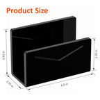 FUCDTEFC Acrylic Mail Holder, Black Acrylic File Letter Organizer, Vertical Envelope Mail Holder for Desk, Lightweight Countertop Bill Holding Sorter Letter Invoice Stand for Home Office School - size: 1 Section Black