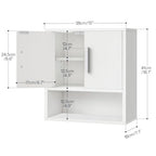 HOOBRO Bathroom Wall Cabinet, Medicine Cabinet, 15 x 7.1 x 16.1Inches, Adjustable Shelf, Over The Toilet Wall Storage Cabinet, for Bathroom, Bedroom, White
